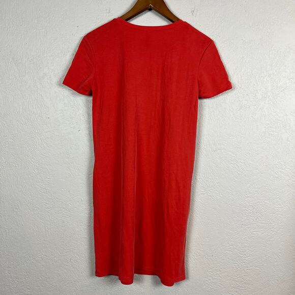 Zara Jersey Dress Red Short Sleeve Pockets T Shirt - S - Picture 5 of 6